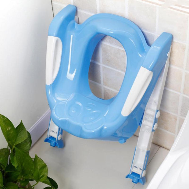 Folding Baby Potty Infant Toilet Training Seat With Adjustable Ladder Portable Urinal Potty Toilet Seat Ring For Kids Universal