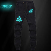 Anime Naruto Uchiha Sharingan Pants Autumn Winter Men Joggers Fitness Long Trousers Naruto Sasuke Luminous Sweatpants Plus Size