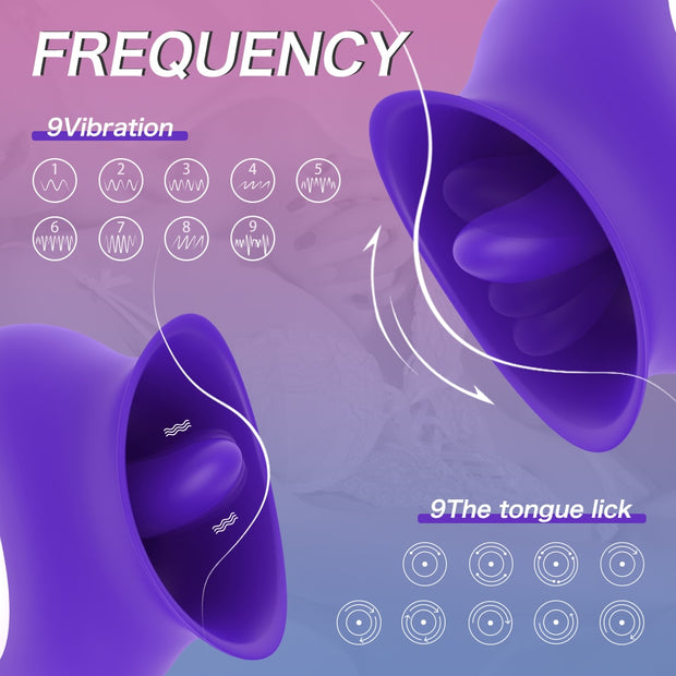 Oral Sucking Vibrator for Women Tongue Nipple Clitoral Stimulator