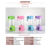 HA Portable Blender USB Mixer Electric Juicer Machine Smoothie Blender Mini Food Processor Personal Lemon Squeezer Orange Juicer