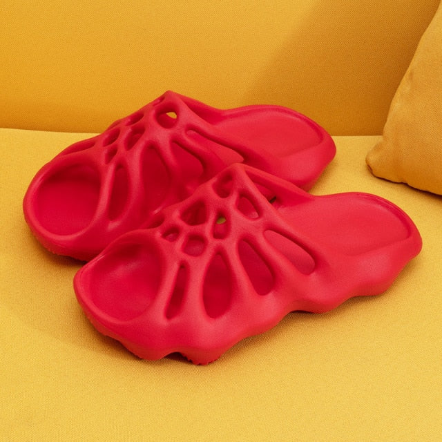 Cut-out Platform Slippers