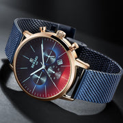 New Fashion Color Bright Glass Watch Men Top Luxury Brand Chronograph