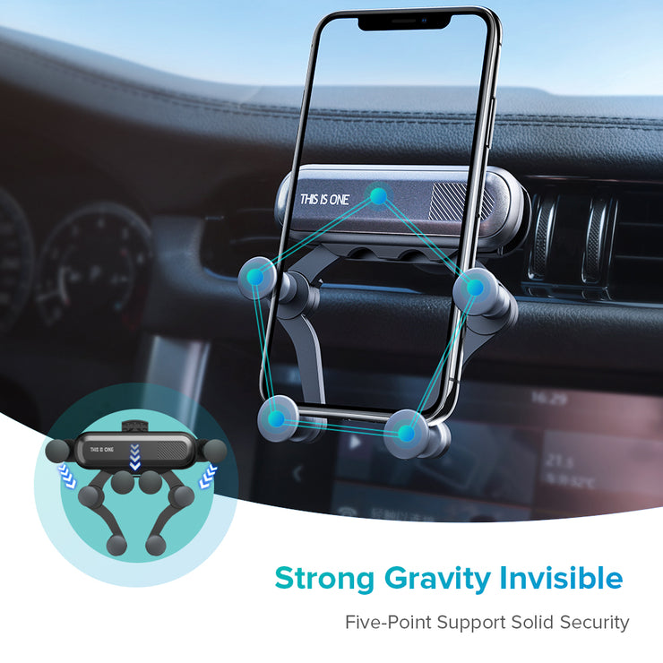 Gravity car phone holder