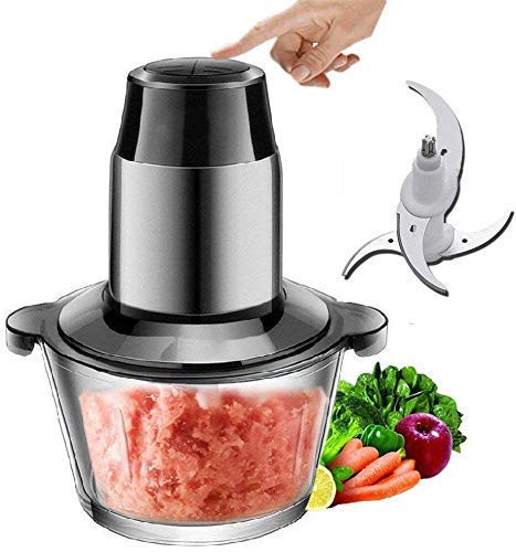 Meat Grinder Machine | Bowl | 2 LTR. CAPASITY | 350 Watt | Kitchen Food Chopper | Meat | Vegetables | Onion | Fruit & Nuts Blender | Stainless Steel & ABS |