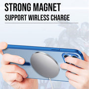 Luxury Plating Clear Magnetic Wireless Charge Case For iPhones 13-14