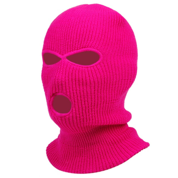 1Pc Embroidery Balaclava Face Mask 3-Hole for Cold Weather, Winter Ski Mask for Men and Women Thermal Cycling Mask Christmas Gif