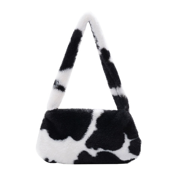 Winter Zebra Pattern Shoulder Underarm Bag