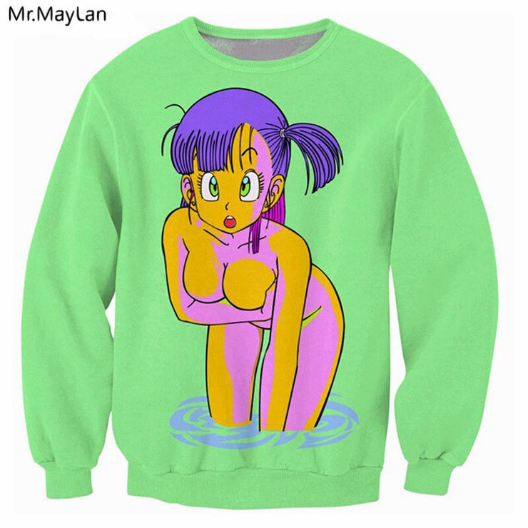 Anime Dragon Ball Sweatshirts Print Cute Kid Goku 3D Outerwear Women Men Long Sleeve  Crewneck Sportswear Coat Tops Harajuku