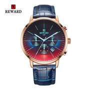 New Fashion Color Bright Glass Watch Men Top Luxury Brand Chronograph