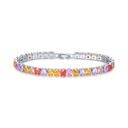 0.25ct Clear Square Tennis Bracelet for Men Women