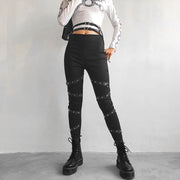 High Waist Skinny Street Wear Pants