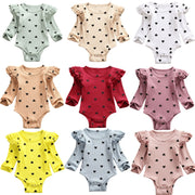 Newborn Baby Romper Polka Dot Ruffles Playsuit