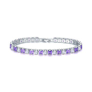 0.25ct Clear Square Tennis Bracelet for Men Women