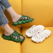 Cut-out Platform Slippers