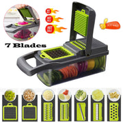 NEW 7 in 1  Multifunction Vegetable Cutter Food Slicer Dicer Nicer Vegetable Fruit Peeler Chopper Cutter Carrot Cheese Grater