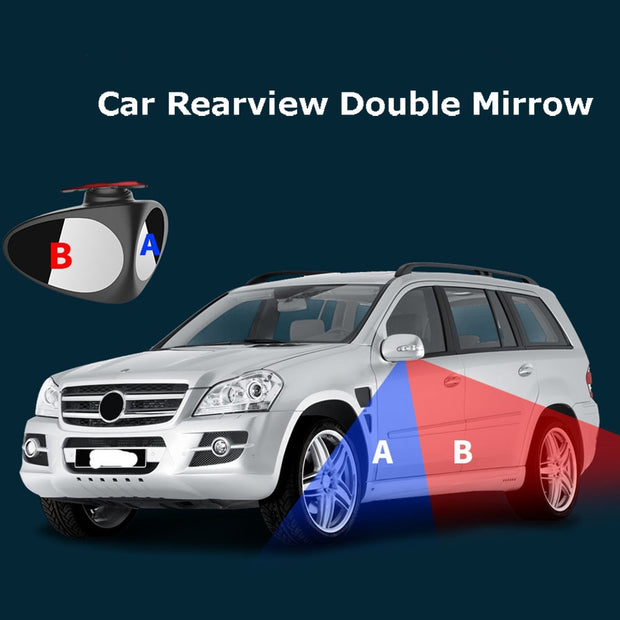 Rotatable 2 Side Car Blind Spot Convex Mirror