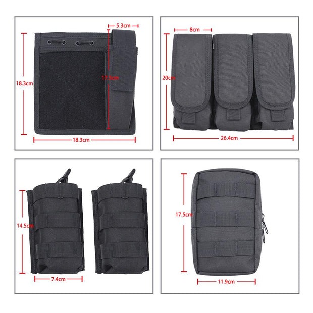 MGFLASHFORCE Molle Airsoft Vest Tactical Vest Plate Carrier Swat Fishing Hunting Vest Military Army Armor Police Vest