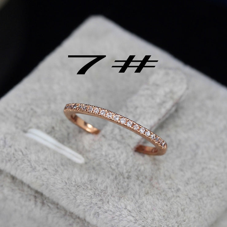 Women Captivate Bar Slider Brilliant Rose Gold Color Jewelry