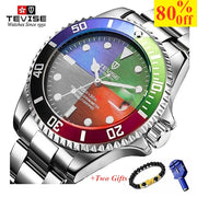 TEVISE Fashion Watches Top Brand Luxury Casual Quartz Watch Stainless Steel Waterproof