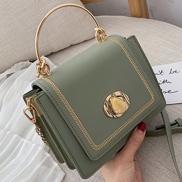 Solid color Leather Mini Crossbody Bags