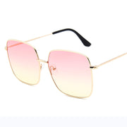 RBRARE Luxury Square Sunglasses Women Brand Designer Retro Alloy Frame Big Sun Glasses Vintage Gradient Male