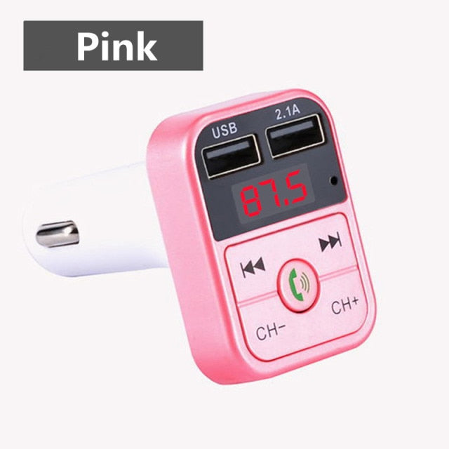 Car Bluetooth 5.0 FM Transmitter Wireless Adapter Mic Audio Receiver Auto MP3 Player 2.1A Dual USB Fast Charger Car Accessories