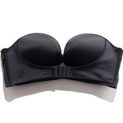 1/2 Cup Push Up Bra Front and Behind Buckle Underwear Women Sexy Deep V Strapless Stealth Brassiere Wire Free Thicken Lingerie