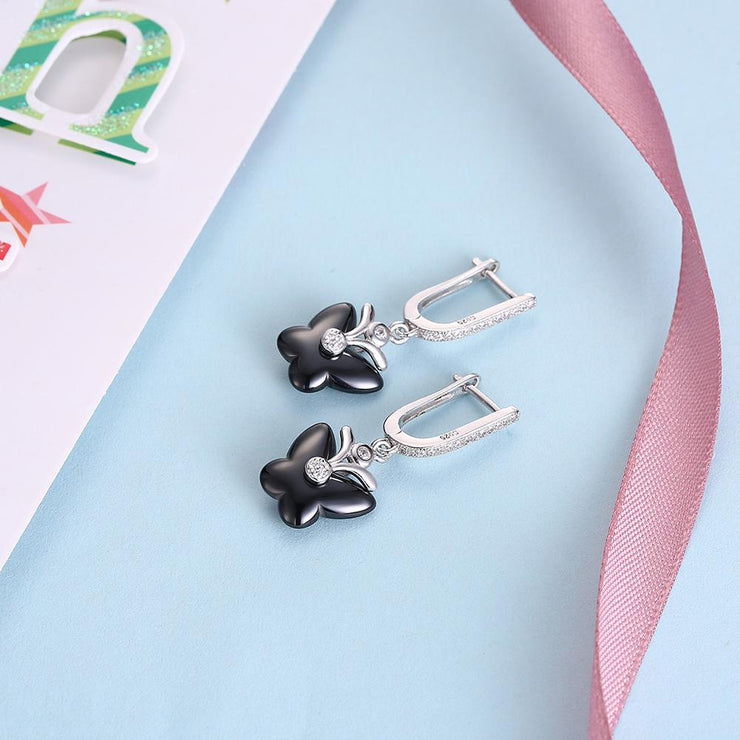 Sterling Silver Italian Ceramic Earring