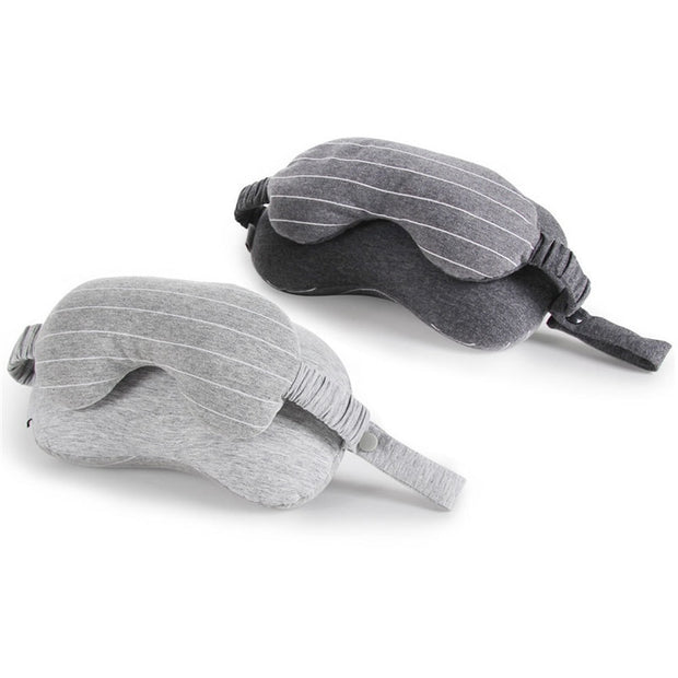 2 in 1 Grey Travel Neck Pillow