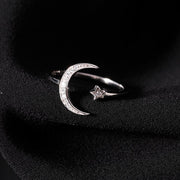 Star Moon Shape Open ring