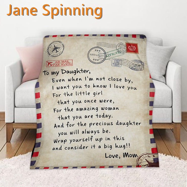 Letters To My Daughter Express Love Blanket 3D Print