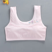 girls bra 12-18Y Underwear Racerback Training teens girl bras Solid Color Letter Young Sport Cotton/Spandex  Kids training