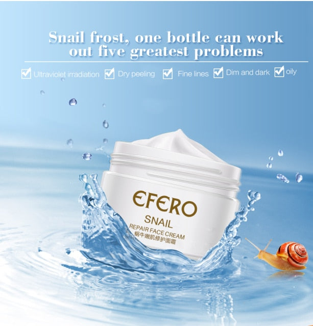 Snail/Hyaluronic Acid/Green Tea Face Cream Whitening Anti-Aging Anti-Wrinkle Face Cream