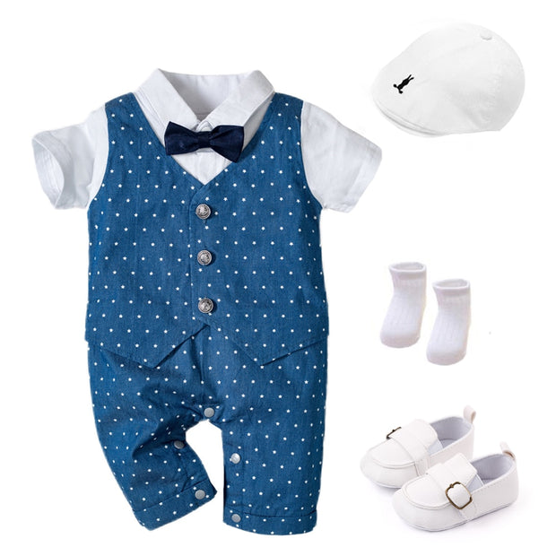 Summer Baby Romper Suit Newborn Boys Formal Clothing