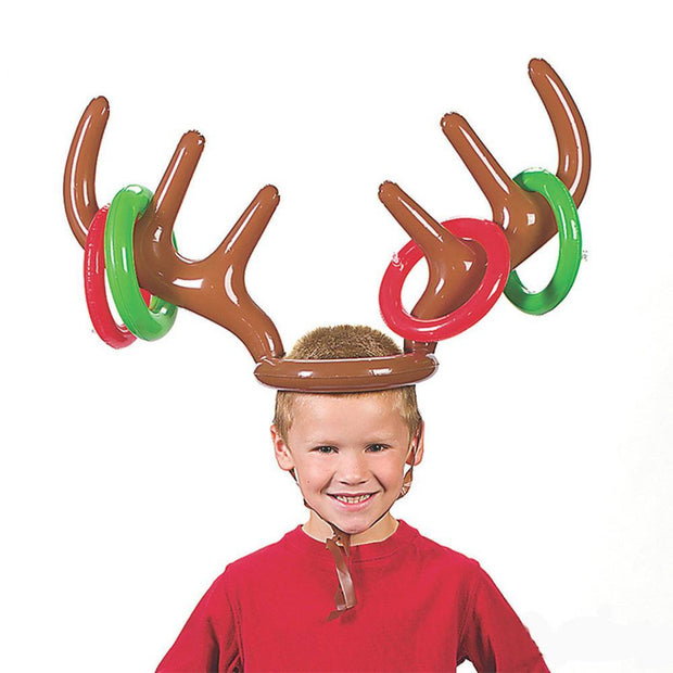 Christmas Inflatable Reindeer Antler Ring Toss Game