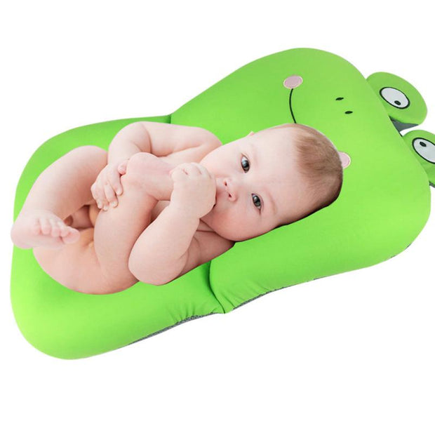 Foldable newborn bathtub, infant seat, with cushion, chair and shelf, bath mat