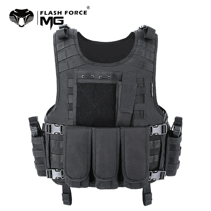 MGFLASHFORCE Molle Airsoft Vest Tactical Vest Plate Carrier Swat Fishing Hunting Vest Military Army Armor Police Vest