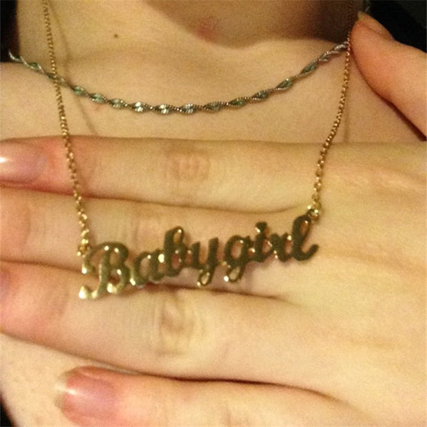 Babygirl Script Choker Necklace