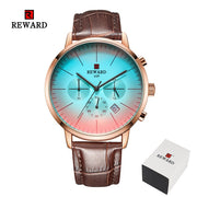 New Fashion Color Bright Glass Watch Men Top Luxury Brand Chronograph