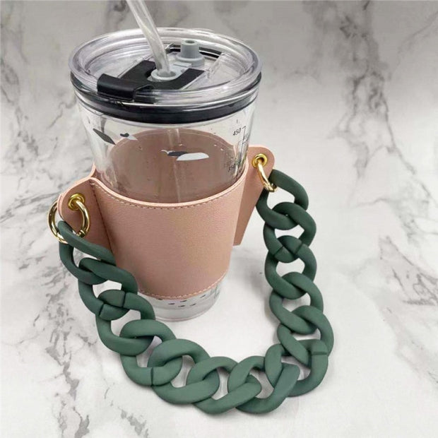 Hand-carrying Milk Tea Drink Cup Holder Detachable Chain