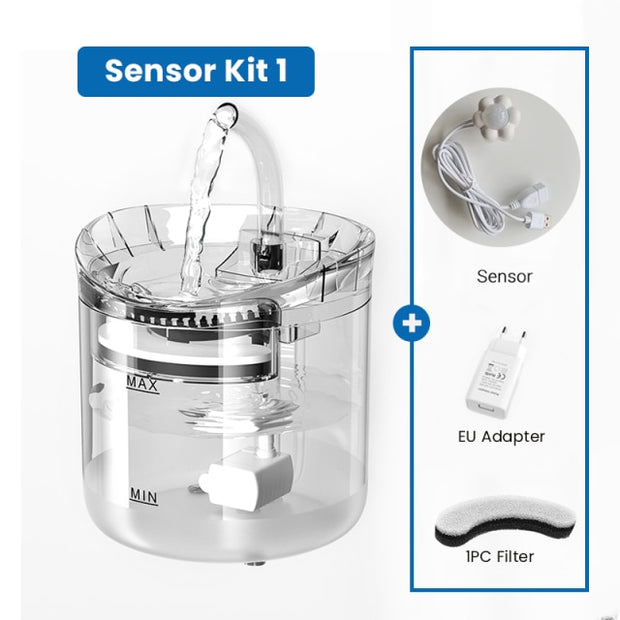 Automatic 2L Cat Water Fountain Filter Sensor