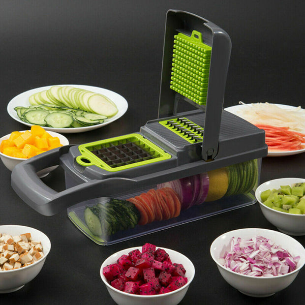 NEW 7 in 1  Multifunction Vegetable Cutter Food Slicer Dicer Nicer Vegetable Fruit Peeler Chopper Cutter Carrot Cheese Grater