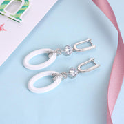 Sterling Silver Italian Ceramic Earring