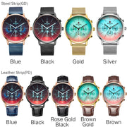 New Fashion Color Bright Glass Watch Men Top Luxury Brand Chronograph