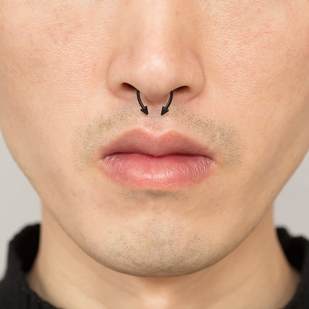 Fake Nose Ring Non Piercing Horseshoe Septum Piercing