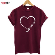 Love Heart Jesus Faith T Shirt