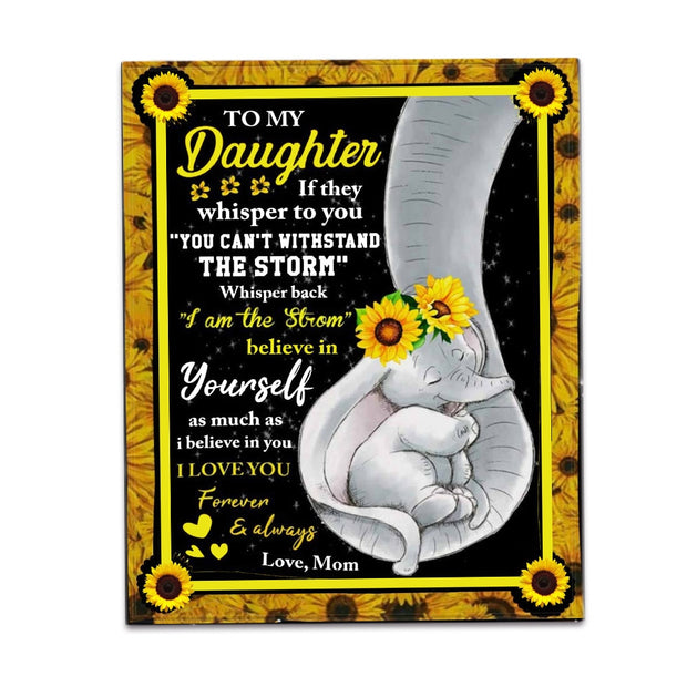 Letters To My Daughter Express Love Blanket 3D Print