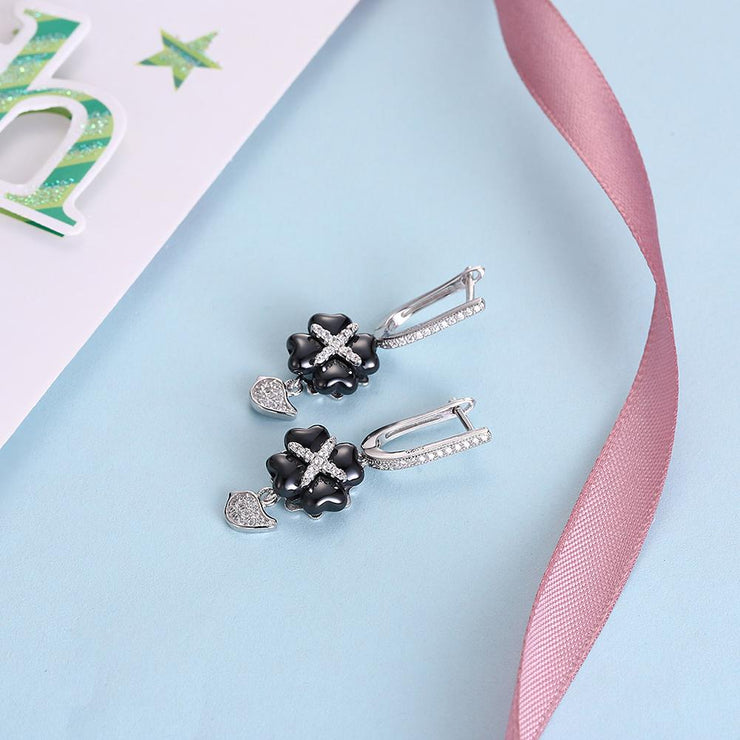 Sterling Silver Italian Ceramic Earring