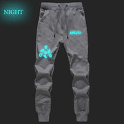 Anime Naruto Uchiha Sharingan Pants Autumn Winter Men Joggers Fitness Long Trousers Naruto Sasuke Luminous Sweatpants Plus Size