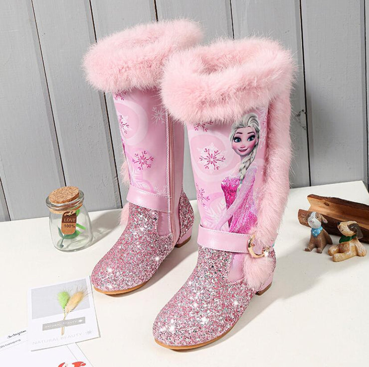 Queen Elsa Kids High Boots